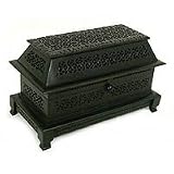 NOVICA Ebony jewelry box, 'Royal Secret'