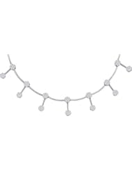 14KT White Gold 3.00 CTW Round Diamond Ladies Flower Necklace