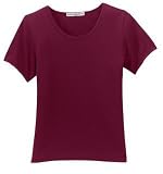 Port Authority - Ladies Scoop Neck T-Shirt Wine-XL