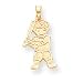14k Boy Baseball Player Pendant