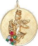 Angel on Disc, 14K Gold Charm