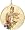 Angel on Disc, 14K White Gold Charm