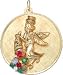 Angel on Disc, 14K Gold Charm