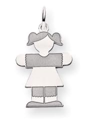 Genuine IceCarats Designer Jewelry Gift 14K White Gold Kid Charm