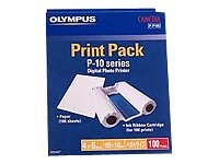 Childrens Toyshop  Electronics : Olympus P-P100 - Print ribbon cassette and paper kit - 1
