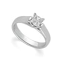 14K White Gold Solitaire Diamond Bridal Engagement Ring (0.25 ctw, G-H, SI1)