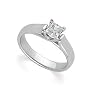 14K White Gold Solitaire Diamond Bridal Engagement Ring