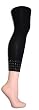Women's Black Premium leggings with Square Studded Cuff