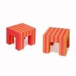 EVA Foam Stool (Set of 2) - Red and Orange