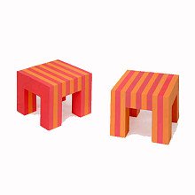EVA Foam Stool (Set of 2) - Red and Orange