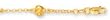 14k Yellow Heart Shaped and Rolo Childrens Bracelet - 6 Inch - JewelryWeb