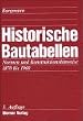 Historische Bautabellen. Normen und Konstruktionshinweise 1870 - 1960
