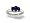 14K White Gold Genuine Oval Sapphire 3-Stone Ring - Size 4