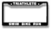 Triathlete License Plate Frame (Swim Bike Run)