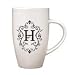 10oz Tapered Ceramic Monogram Coffee Mug H