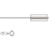 Platinum 18 Inch X .8 mm Snake Chain Necklace - O Ring Clasp