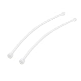 uxcell　湯沸かし器用ホース　シャワーホース　給湯器用　2個入り　ホワイト　クリア　硬質プラスチック　60cm