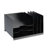 MMF Industries 264R3HVBK Steel combination horizontal/vertical file, 15w x 11d x 8-3/4h, black