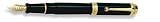 Aurora Talentum Black w/ Gold Trim Fine Point Fountain Pen - AU-D12N-F