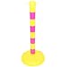 Accuform Signs PRC443YLMG Blockade High Density Polyethylene Stanchion Post, 3" Diameter x 38" Height, Yellow with Standard Magenta Stripe