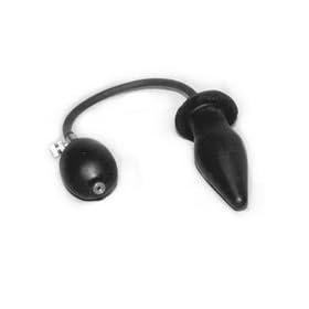 Traditional Black Latex Inflatable Butt Plug