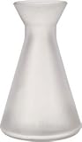 Clear Frosted Glass Vase (cone design)