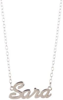Gigi and Leela SP328 Sterling Silver Necklace - Sara Nameplate