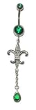 Fleur De Lis Belly Button Ring with Celtic Knots
