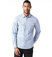North Coast Slim Fit Pure Cotton Reverse Print Shirt
