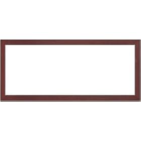 'Square corner' panoramic style in walnut brown - 4x10