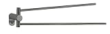 :USE Bollard Double Towel Bar, Satin Nickel