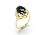 Black Coral Ring 14k yellow-gold