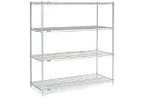 54'H Nexel Chrome Wire Shelving - 54'W X 14'D