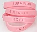 144 breast cancer awareness pink ribbon bracelets - bulk wholesale case lot for fundraising