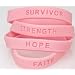 144 breast cancer awareness pink ribbon bracelets - bulk wholesale case lot for fundraising