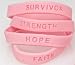 144 breast cancer awareness pink ribbon bracelets - bulk wholesale case lot for fundraising