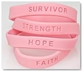 144 breast cancer awareness pink ribbon bracelets - bulk wholesale case lot for fundraising