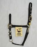Hamilton Halter Company 5-8 3 4 Adj Arab Halter W Snap Black Small - 8DAS SMBK