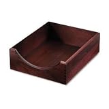 Advantus 09513 Extra-deep desk tray, letter size, mahogany finish