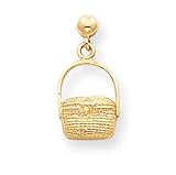 14k Fishing Basket Dangle Earrings - JewelryWeb