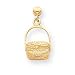 14k Fishing Basket Dangle Earrings