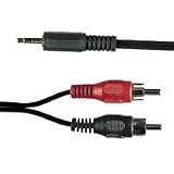 3.5mm stereo plug - 2 x RCA phono plugs, 1.2m - Bag
