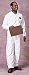 DuPont TY125S Disposable Elastic Wrist & Ankle White Tyvek Coverall Suit 1417, Size XXLarge, Sold by the Each
