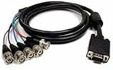 Cable, VGA, HD15M to 5 BNC, 25'