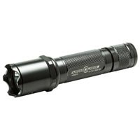 Surefire 6PD-BK Defender Black Incandescent Flashlight w/ a Crenullated Strike Bezel