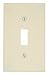 Leviton 78001 1-Gang Toggle Device Switch Wallplate, Standard Size, Thermoset, Device Mount, Light Almond