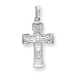 Sterling Silver Crucifix Pendant with 20 Inch Sterling Silver Chain