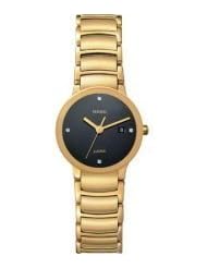 Rado Centrix Jubile Black Diamond Dial Gold-Plated Stainless Steel Ladies Watch R30528713