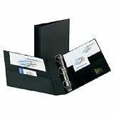 Avery 79826 Heavy-Duty Vinyl EZD Reference Binder w/Finger Hole, 5 Cap., Navy Blue