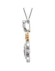 14K White Gold /Rose 1/4 Ct Tw/18.00 Inch Two Tone Black & White Gold Diamond Necklace
